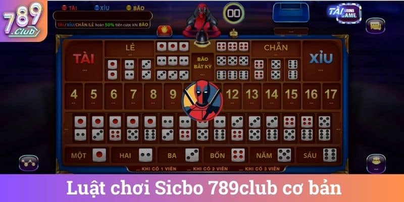 Luật chơi Sicbo 789club cơ bản